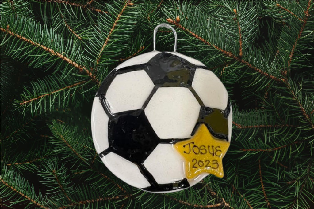 Soccer with Star Ornament
