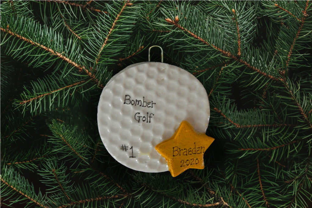 Golf Ball with Star Ornament