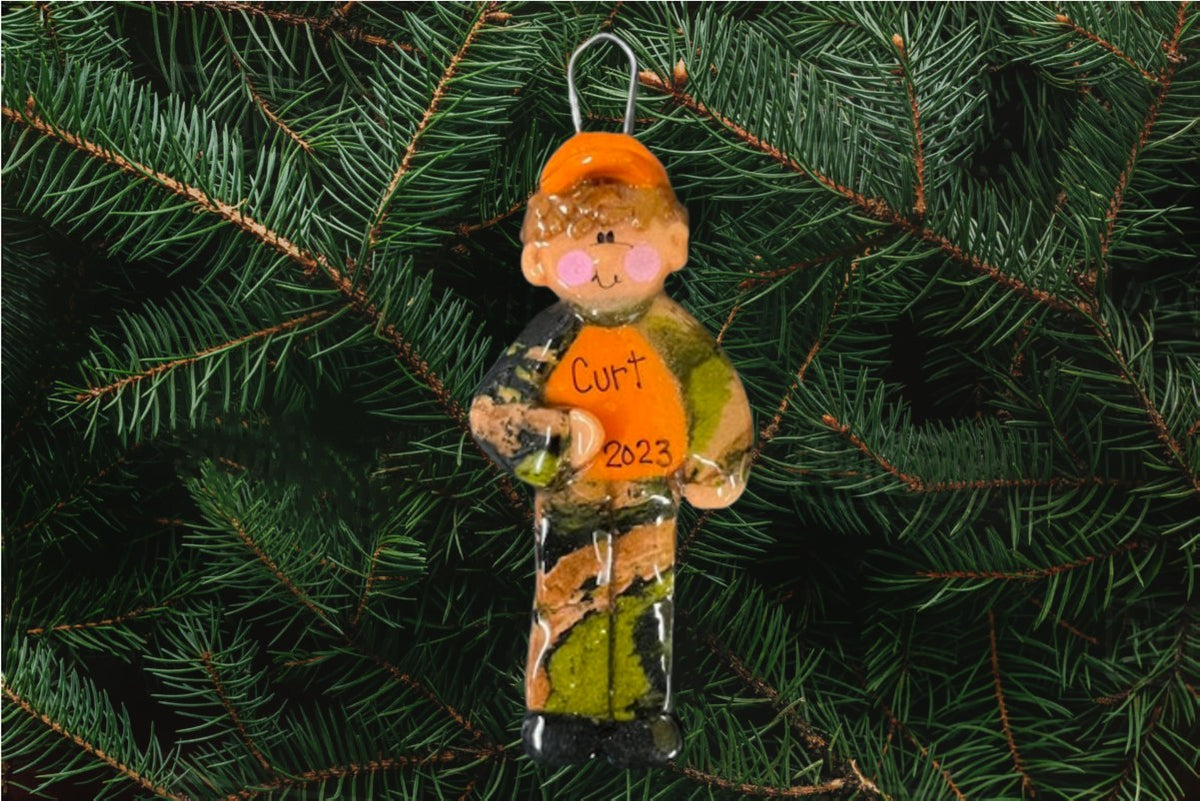 Male Hunter Ornament │Dough Delights, image size:1200x801