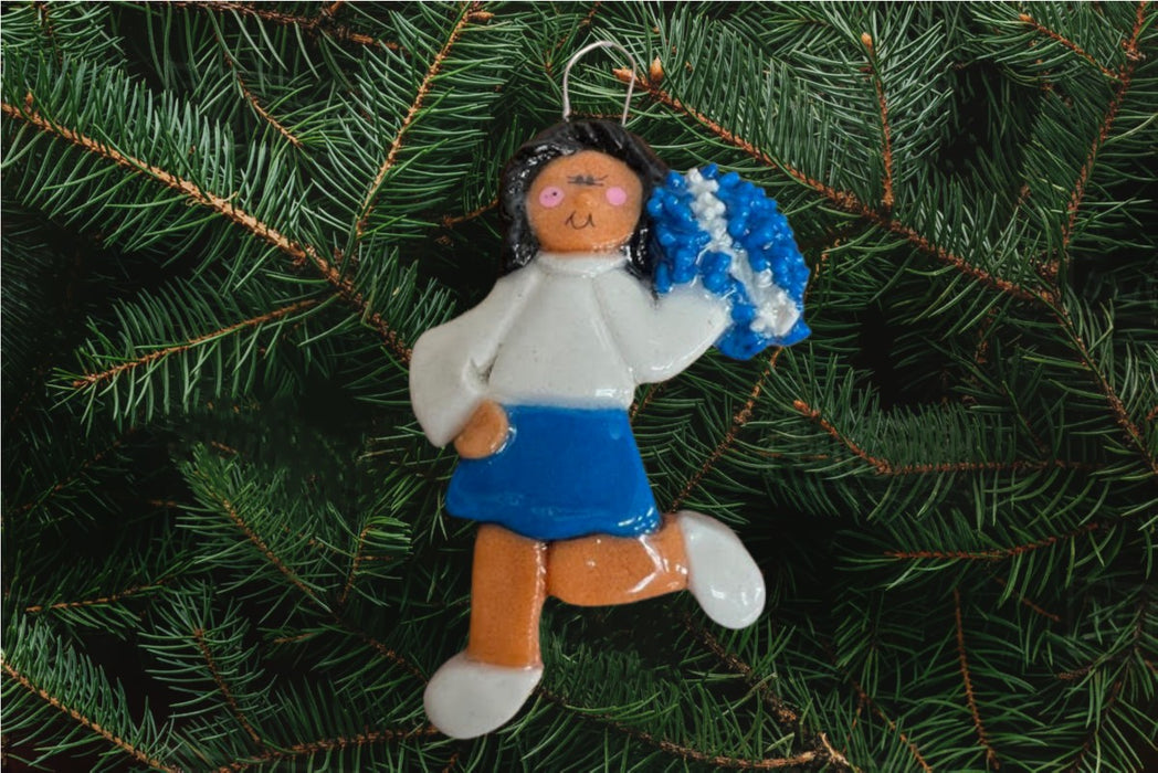 Cheerleader with Pom Pom Ornament