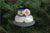 Snowman Family Grey and Blue