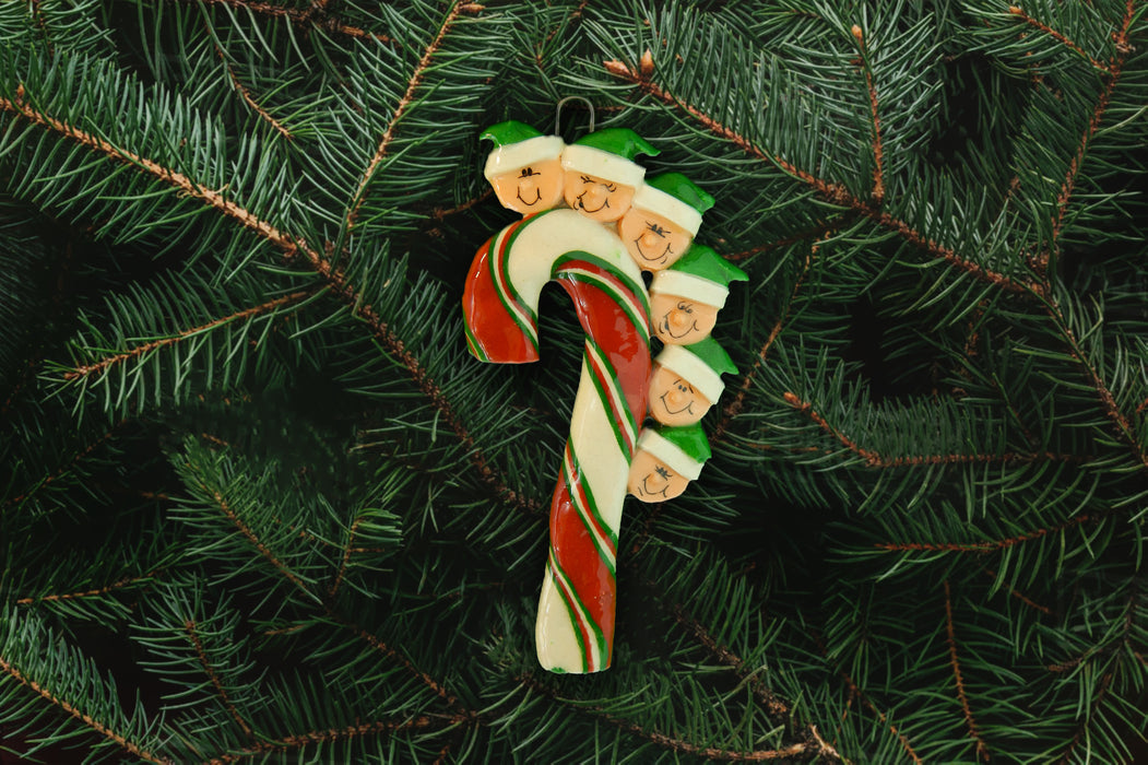 Peppermint Stick Family Ornament