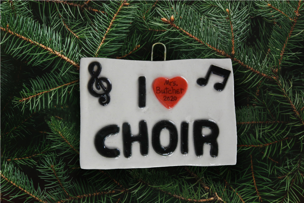 I Heart Choir Ornament