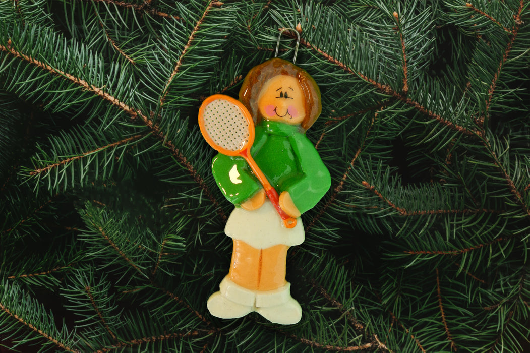 Tennis Player Female Ornament
