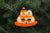 Snowman Family Orange Blue Ornament