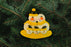 Snowman Family Yellow & Black Ornament