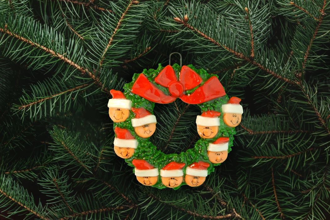 Wreath with Heads Ornament