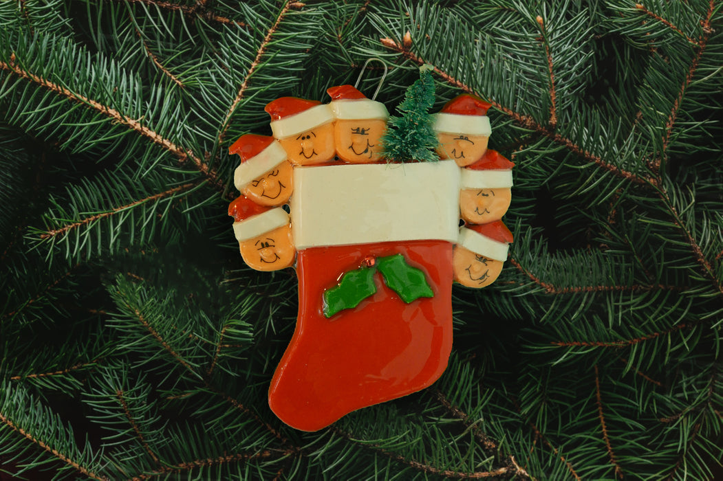 Stocking Family Ornament