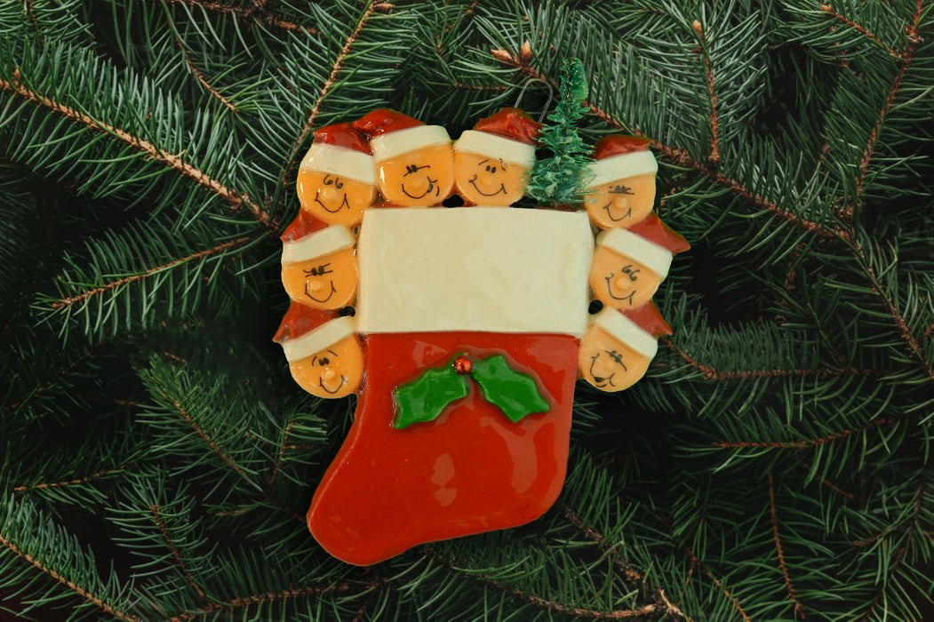 Stocking Family Ornament