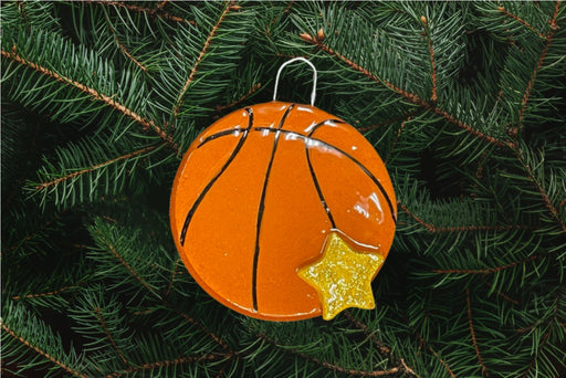 Basketball with Star Ornament