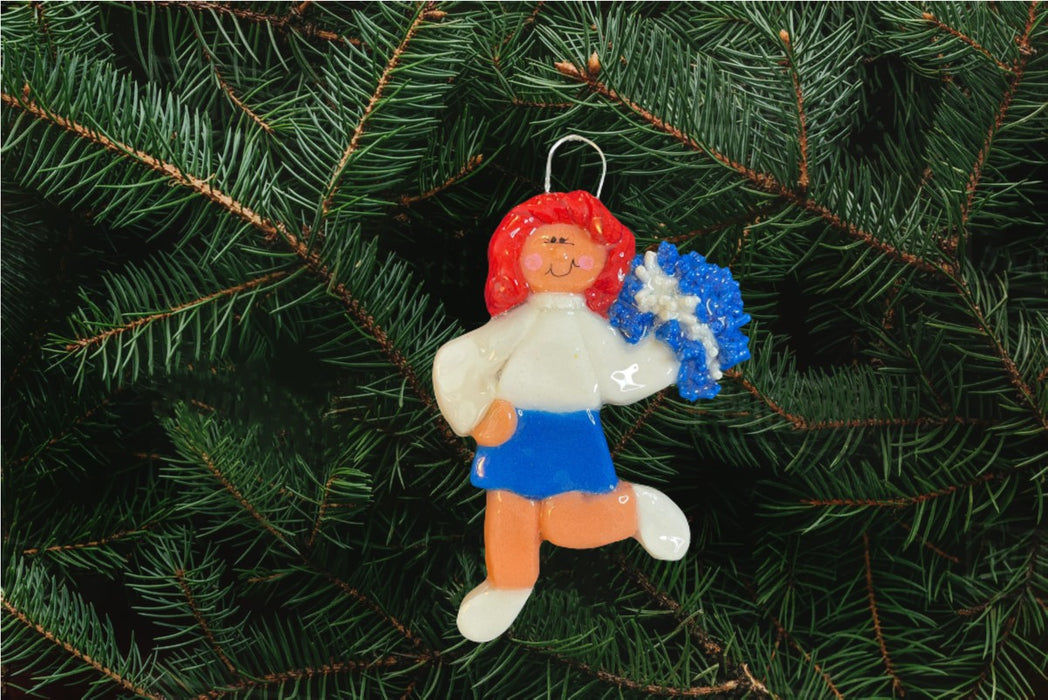 Cheerleader with Pom Pom Ornament