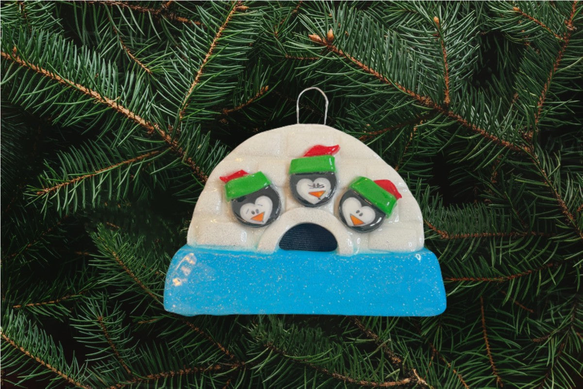 Personalized Christmas Table Topper Penguin Tree Family of 6 – Too Stinkin'  Cute