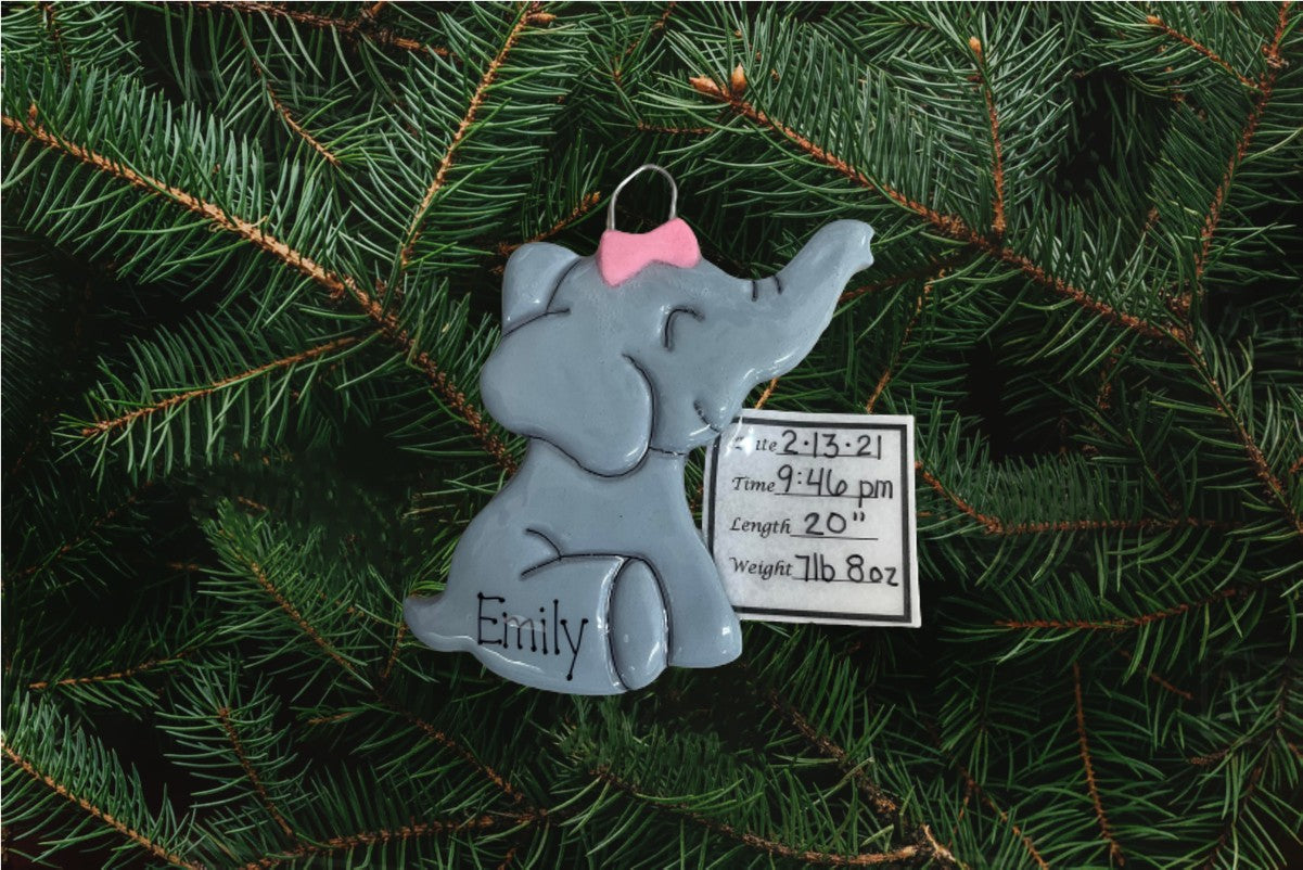 Baby Elephant Ornament