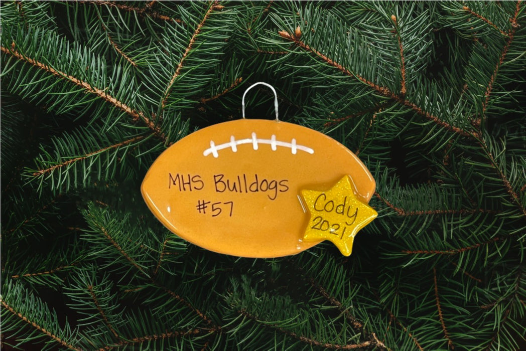 Football with Star Ornament