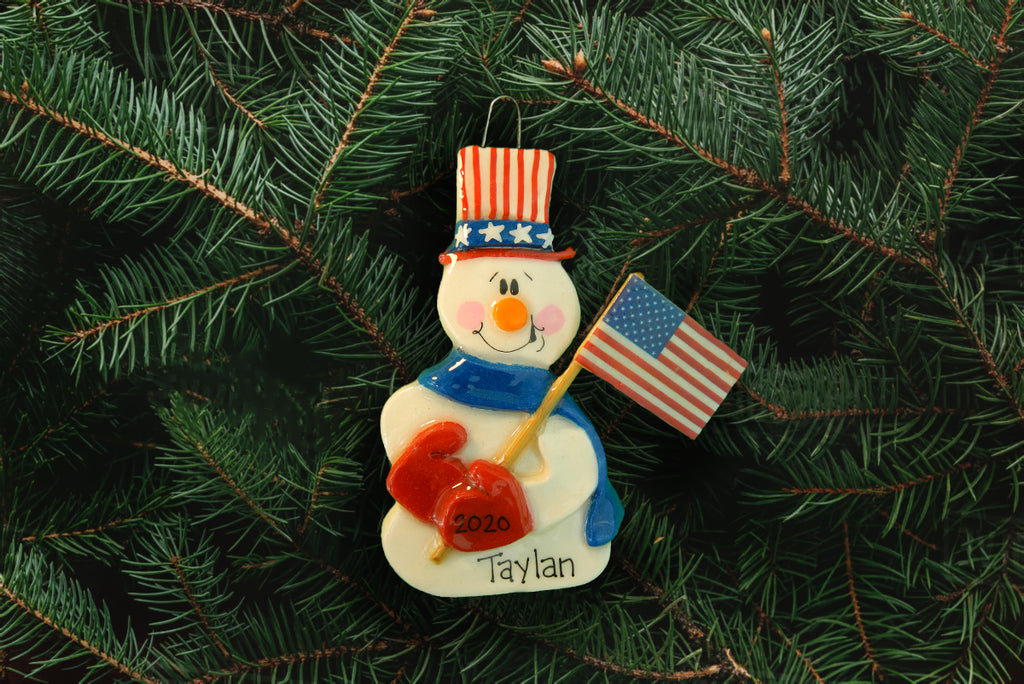 Patriotic Snowman - DoughDelights